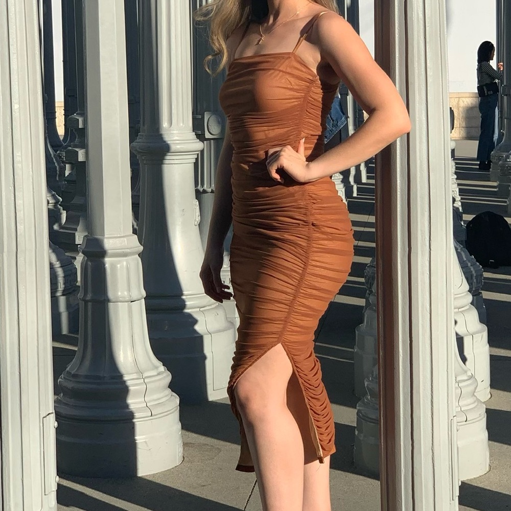 COPY - Ruffled texture dress-M